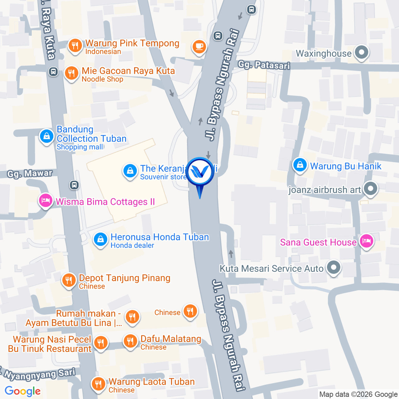 Peta Lokasi Jl. By Pass NR - (Kendedes) Arah DPS, Bali