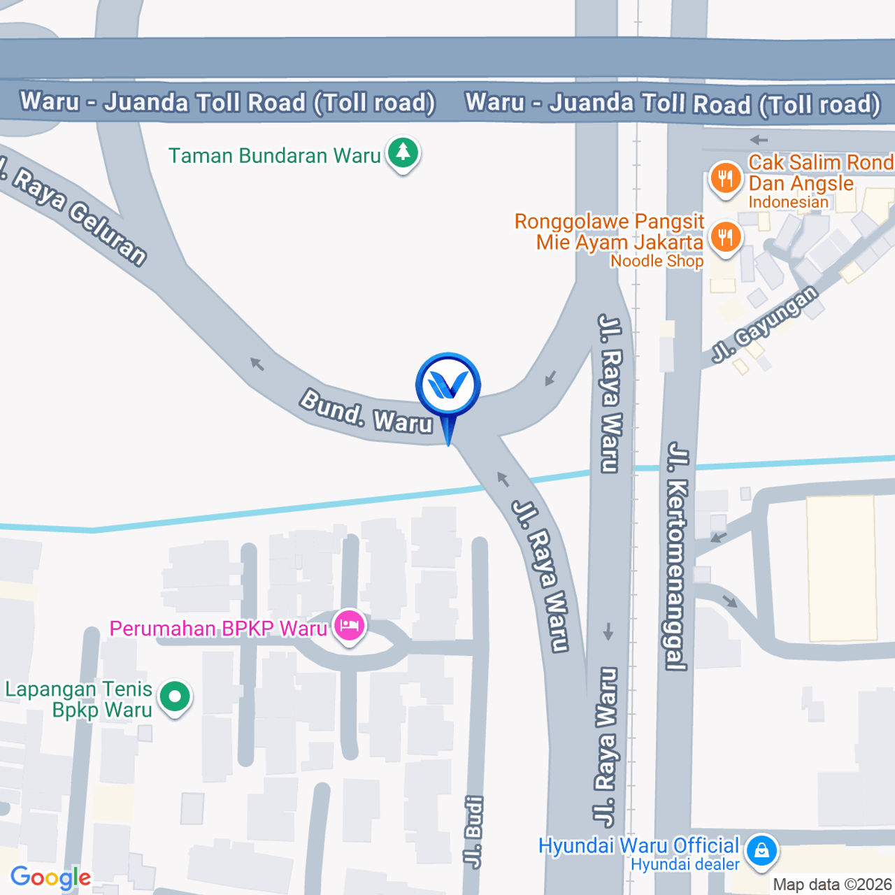 Peta Lokasi JL. Kedungrejo Barat - Waru Sidoarjo, Surabaya