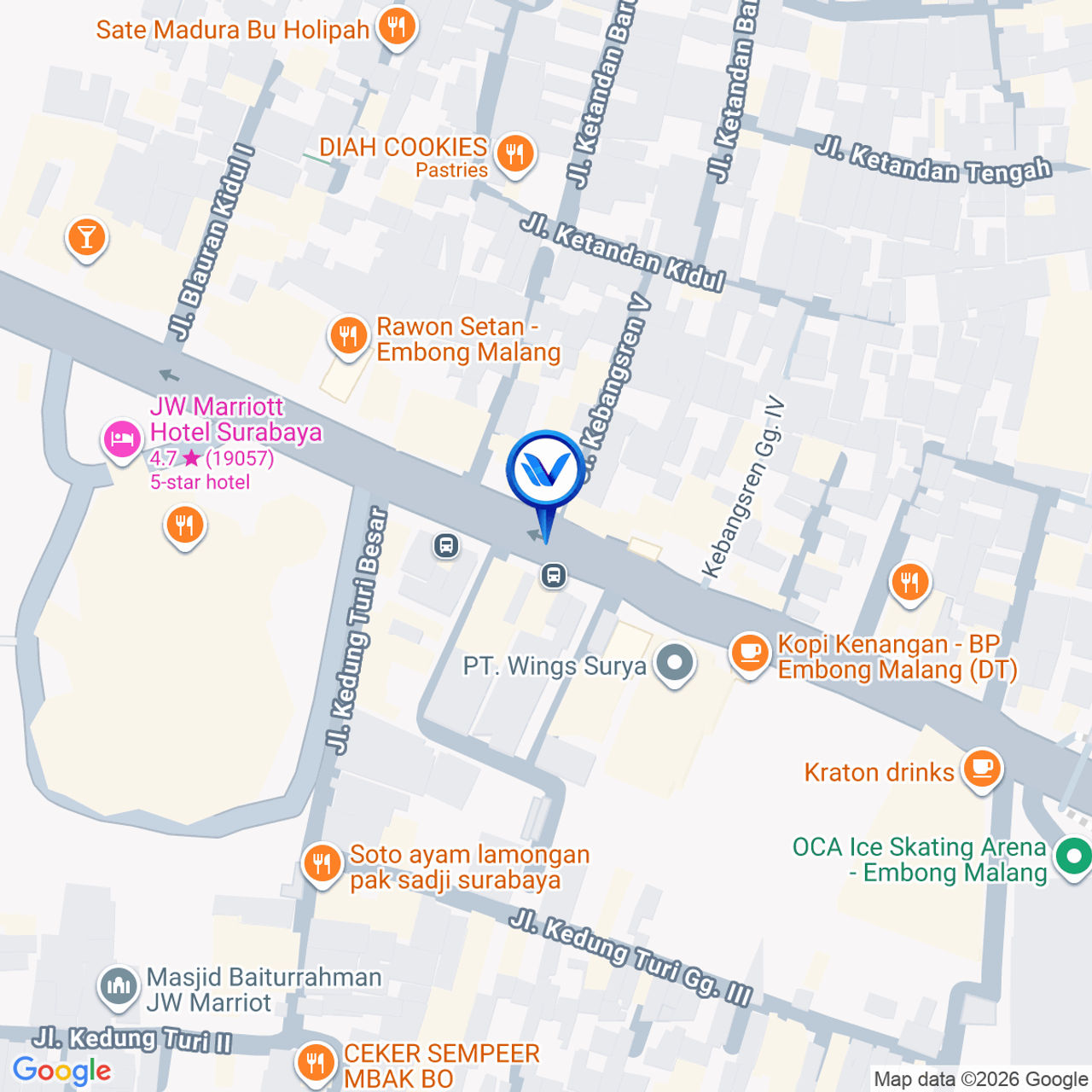 Peta Lokasi Jl. Embong Malang 73G, Surabaya