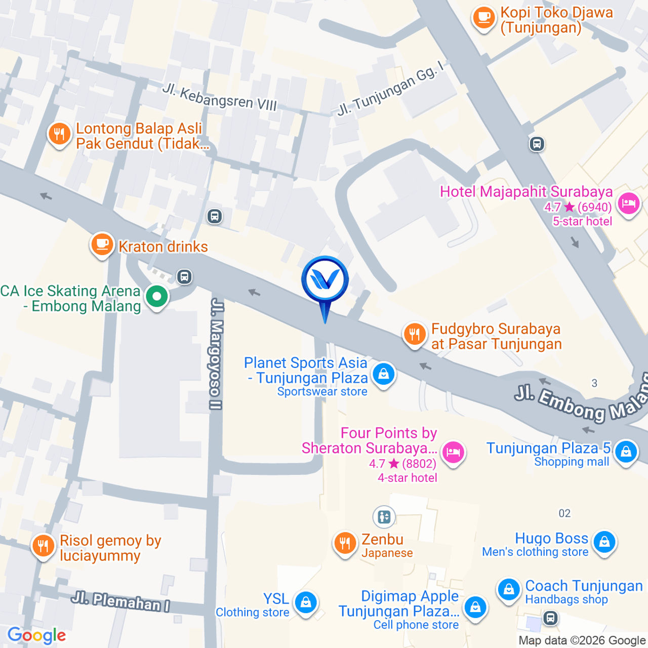 Peta Lokasi Jl. Embong Malang (Go Skate II A), Surabaya
