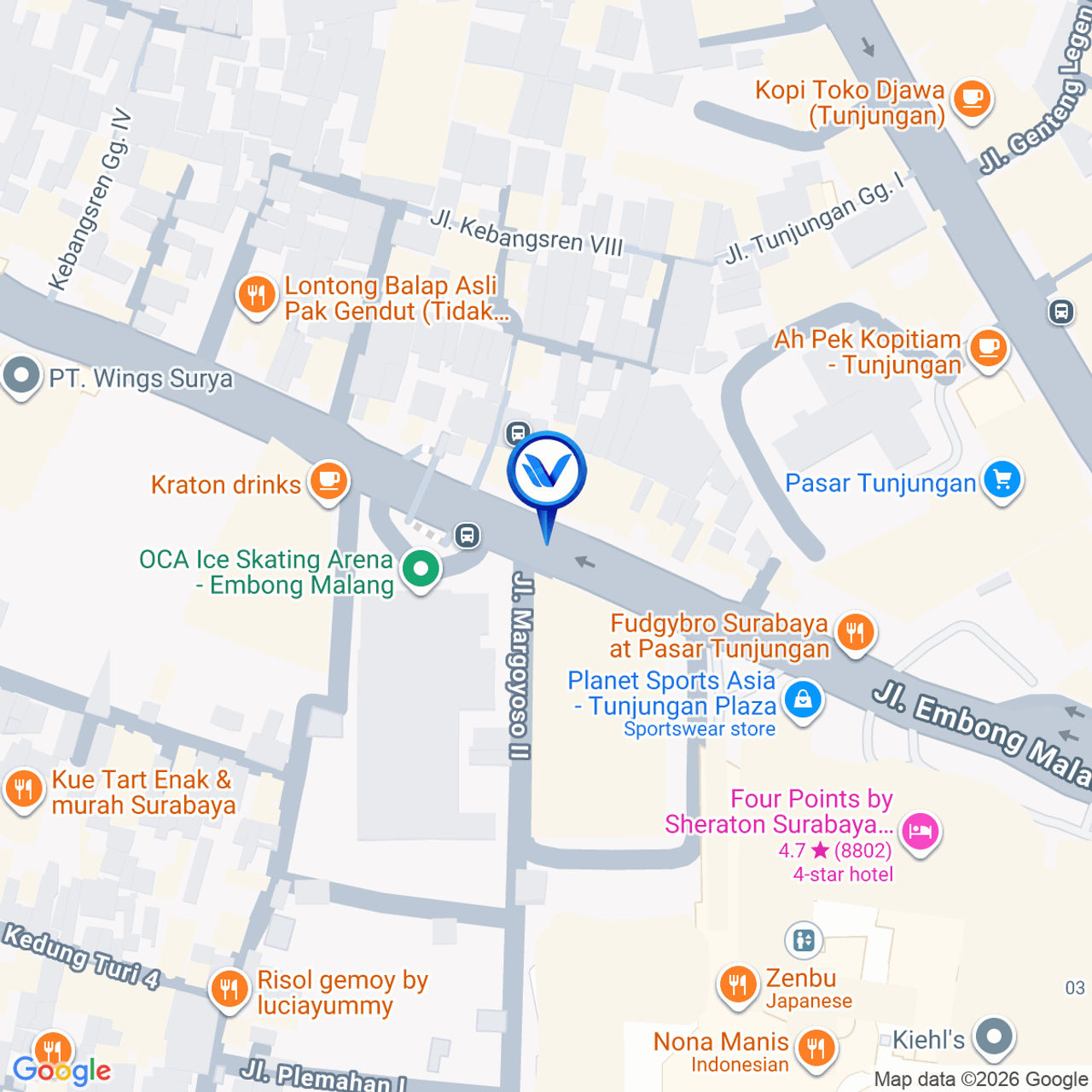 Peta Lokasi Jl. Embong Malang (Depan Tunjungan Plaza 5 - 6), Surabaya