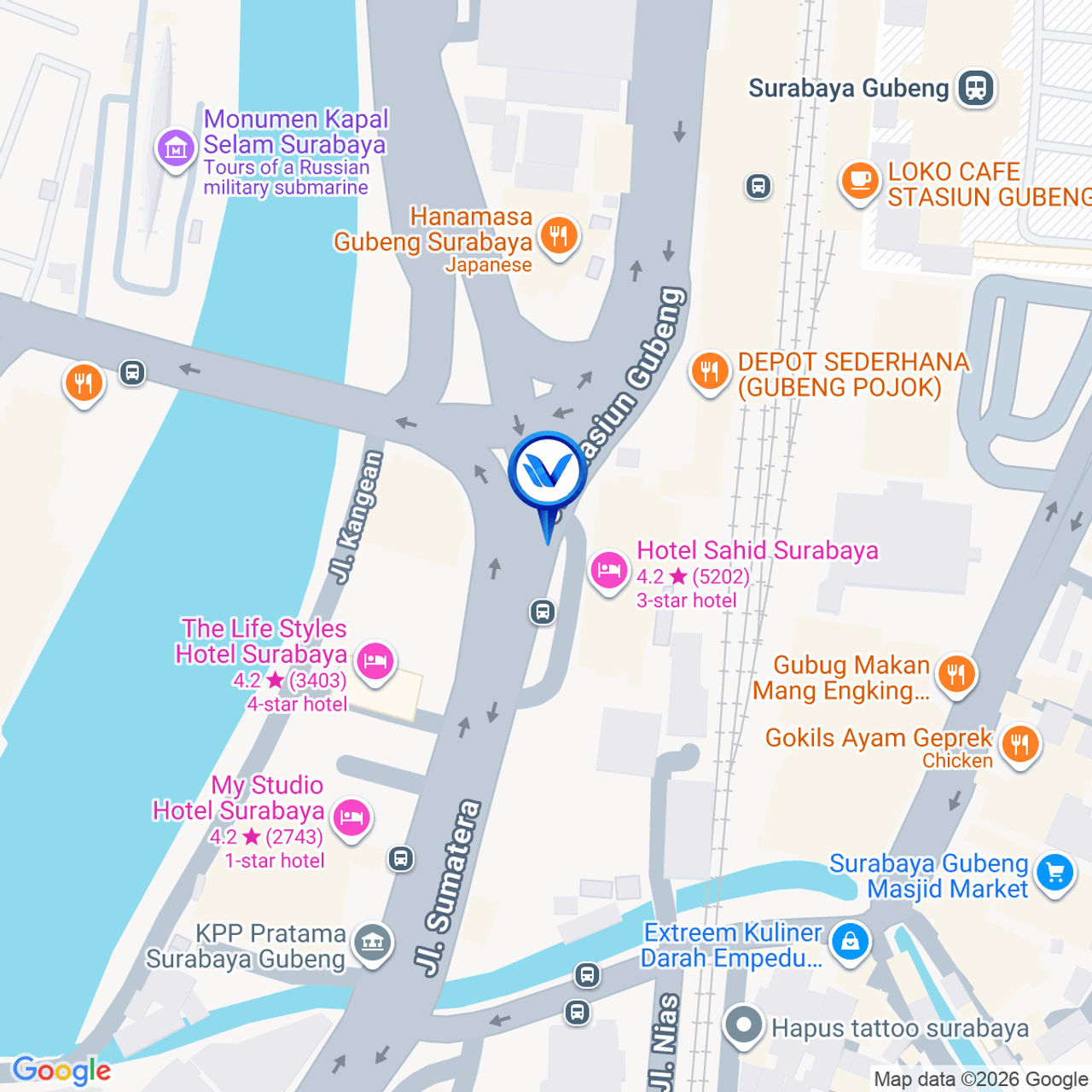 Peta Lokasi Jl. Sumatra (Hotel Said), Surabaya