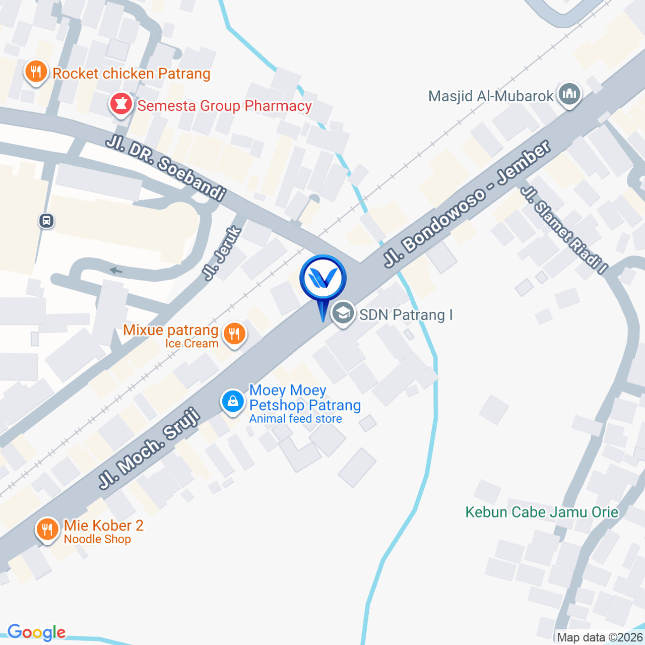 Peta Lokasi Jl. Slamet Riyadi / Moh. Seruji, Jember