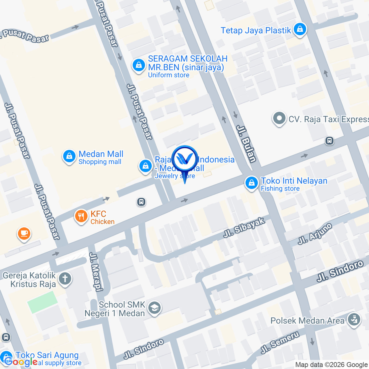 Peta Lokasi JL. MT. HARYONO (ATAS) GEDUNG OLYMPIA PLAZA, MEDAN