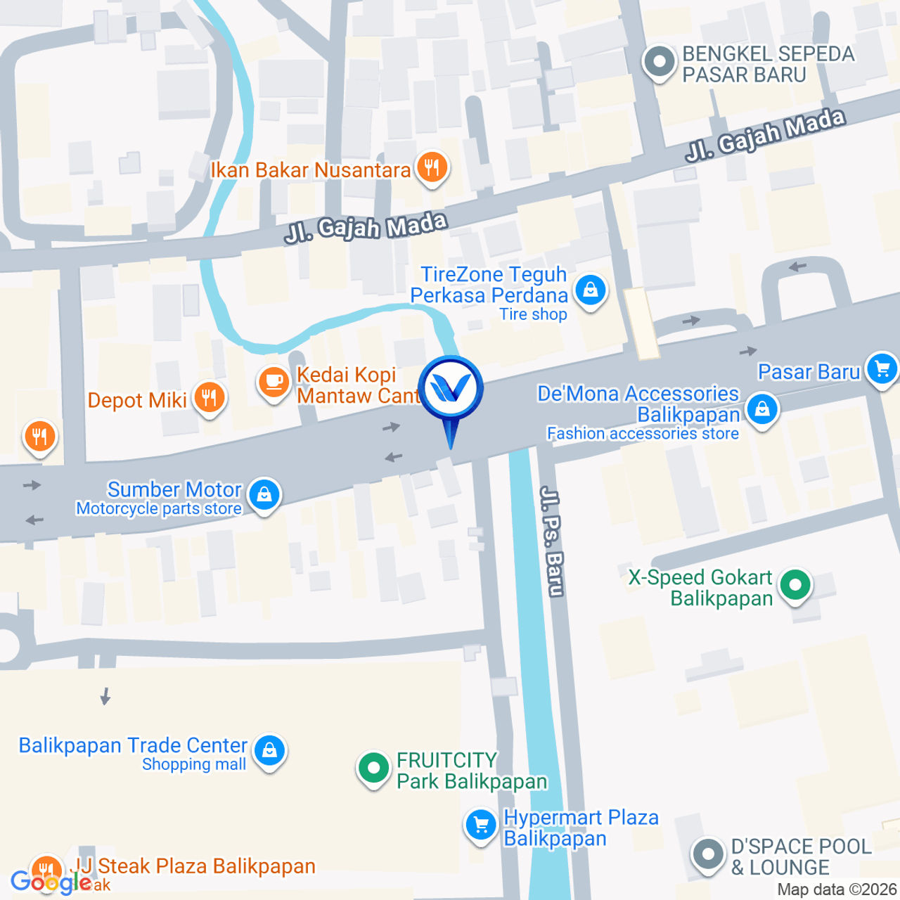 Peta Lokasi Jl. Jendral Sudirman, Balikpapan