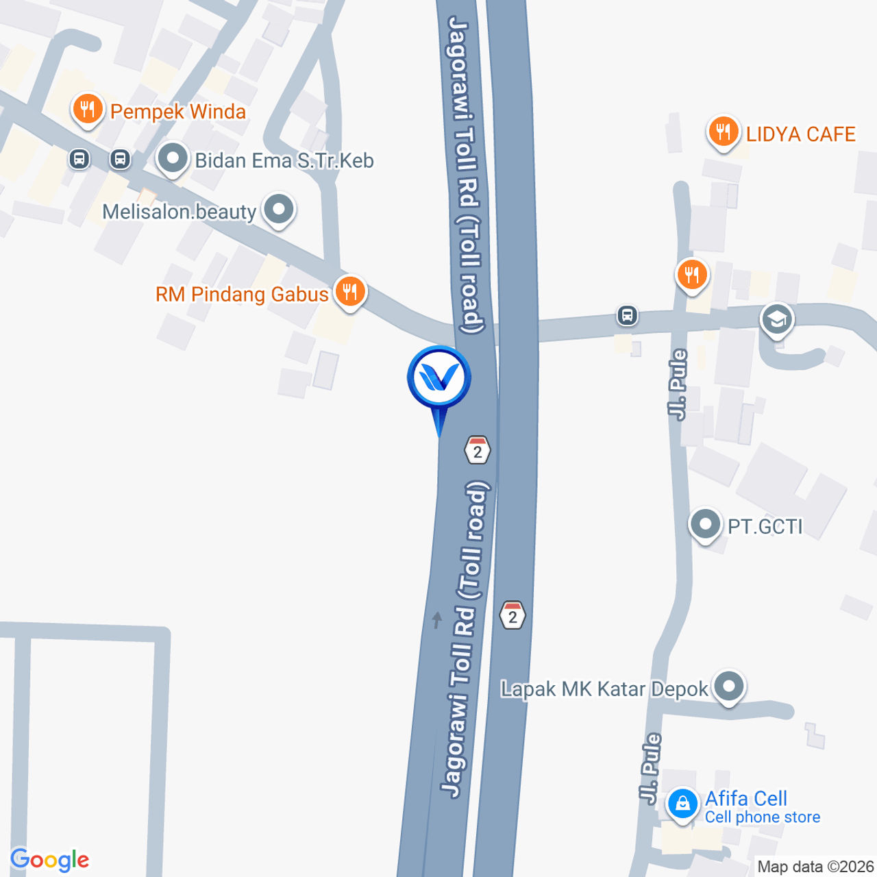 Peta Lokasi JL. Tol Jagorawi KM 18+200 A, Depok