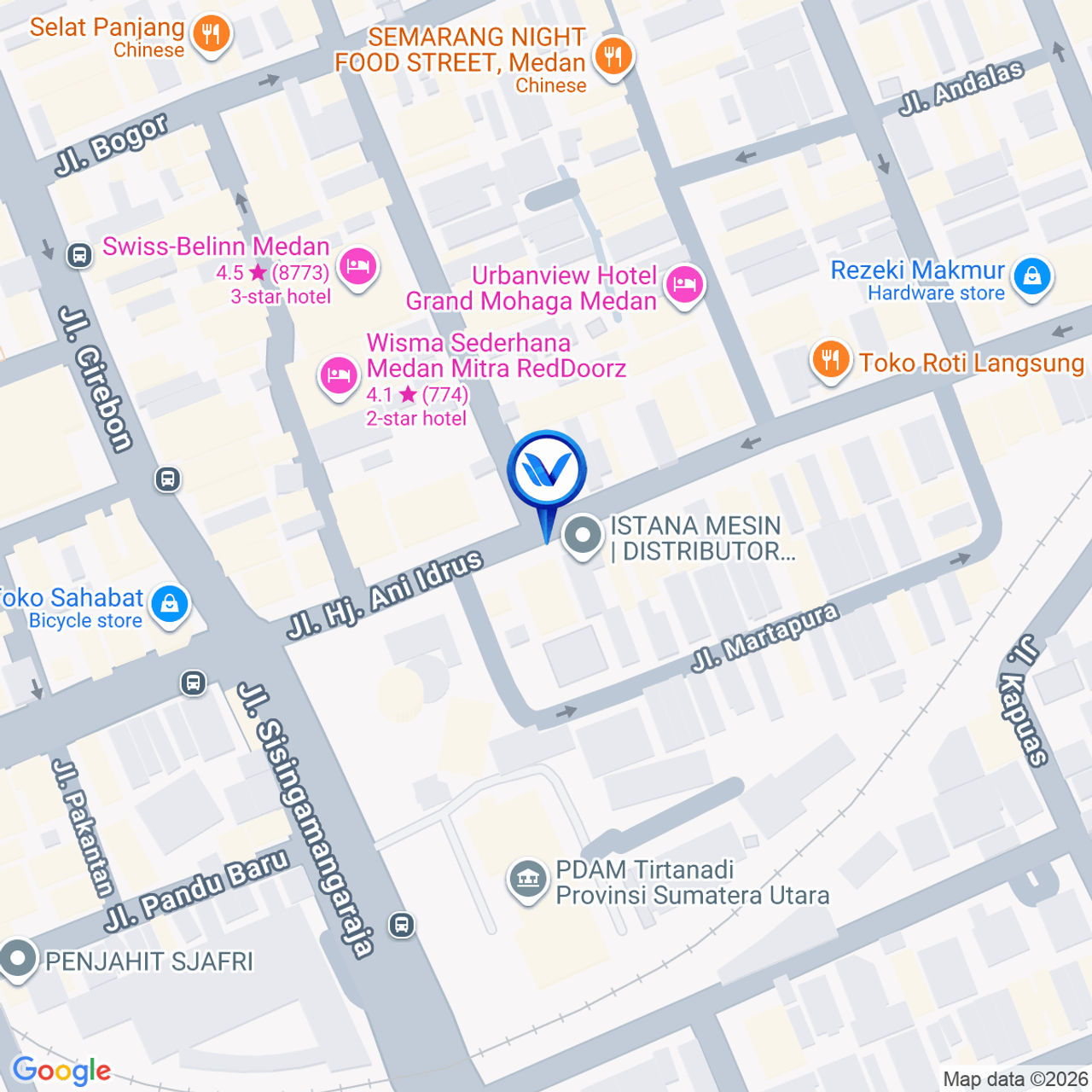 Peta Lokasi JL. PANDU SP. JL. SURABAYA, MEDAN