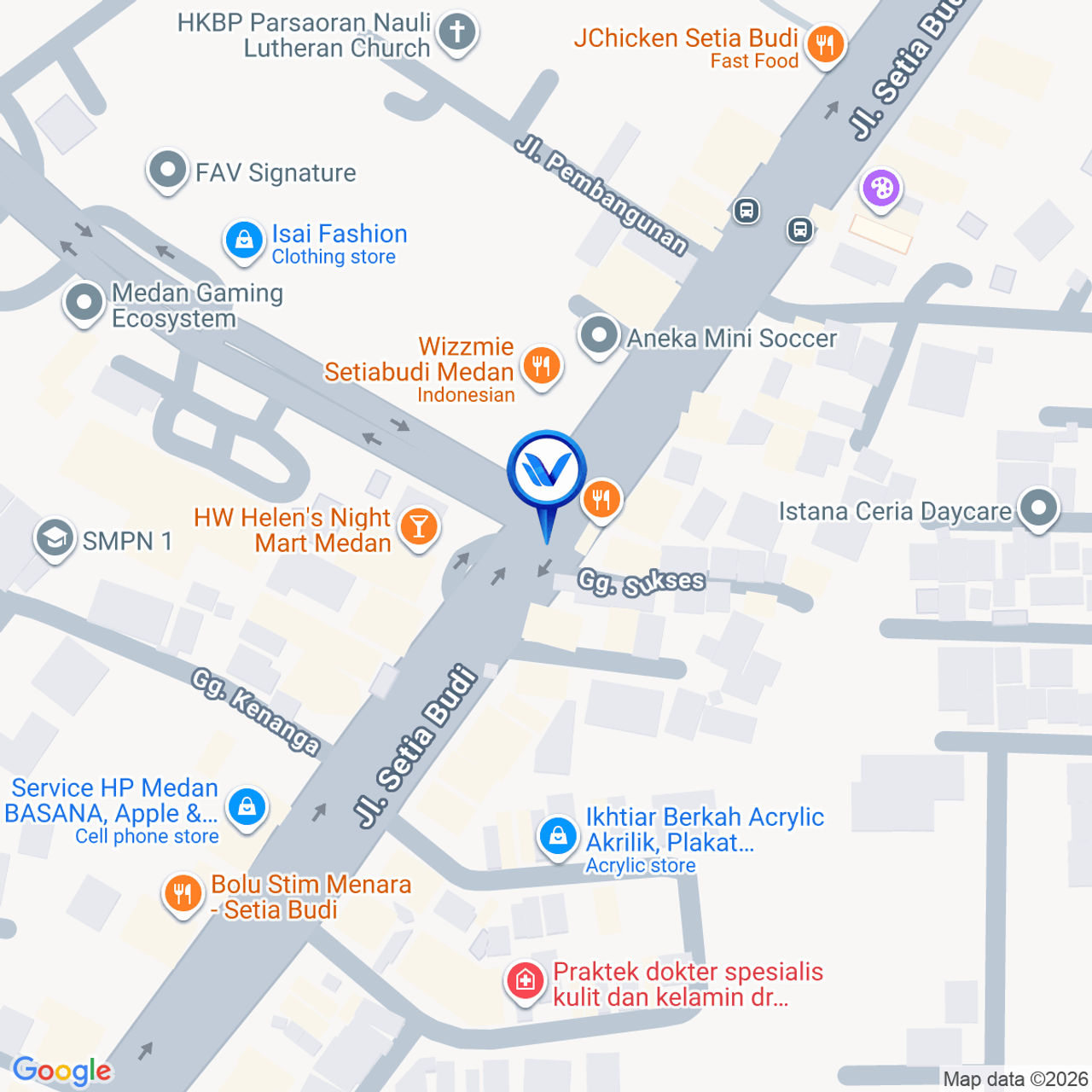 Peta Lokasi Jl. Setia Budi Simp. Komplek Tasbih, Medan