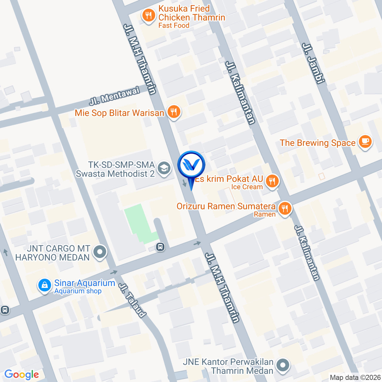 Peta Lokasi Jl. Thamrin Foodcourt, Medan