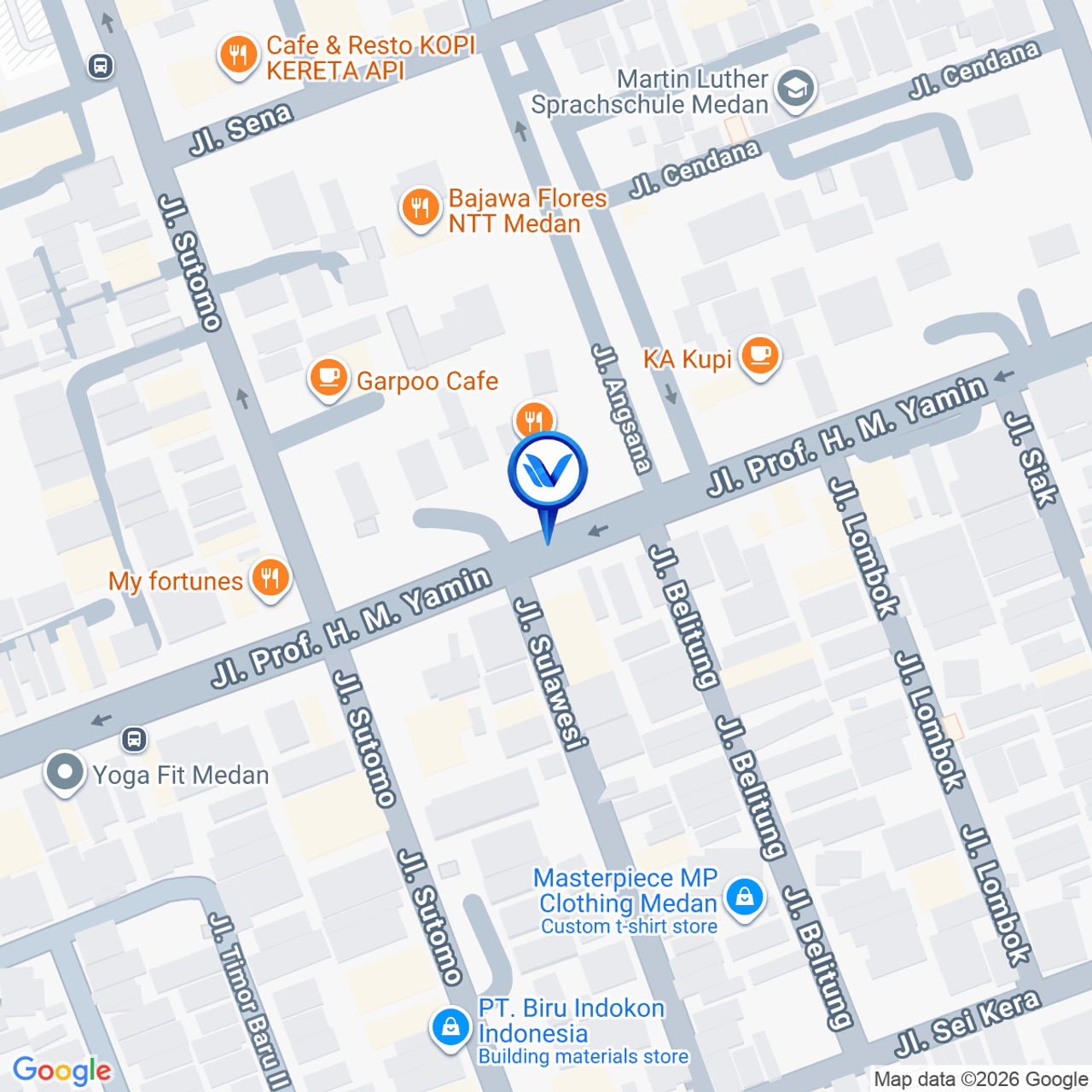 Peta Lokasi Jl. H.M Yamin Simp. Angsana, Medan