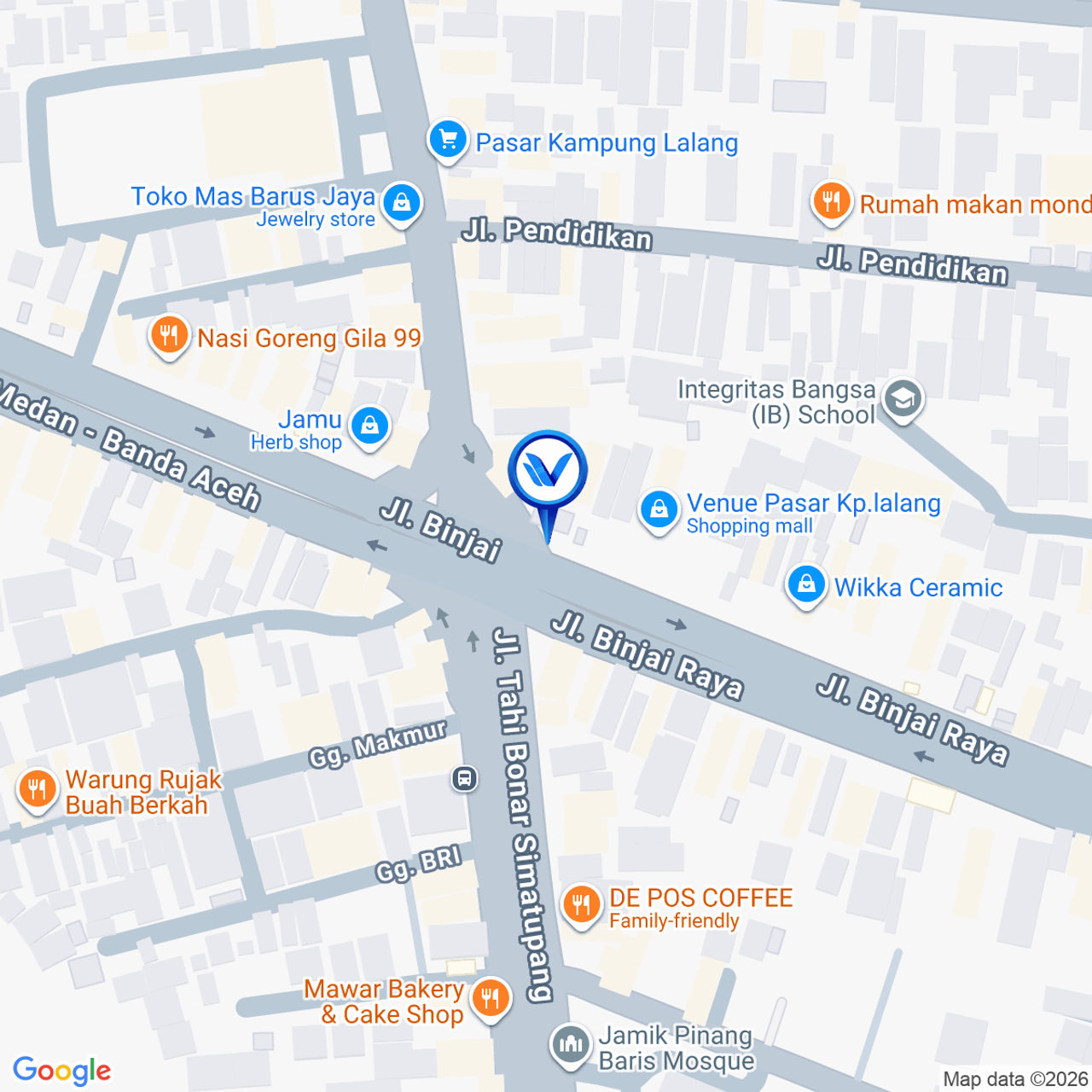 Peta Lokasi Jl. Gatot Subroto (Simp. Pinang Baris), Medan