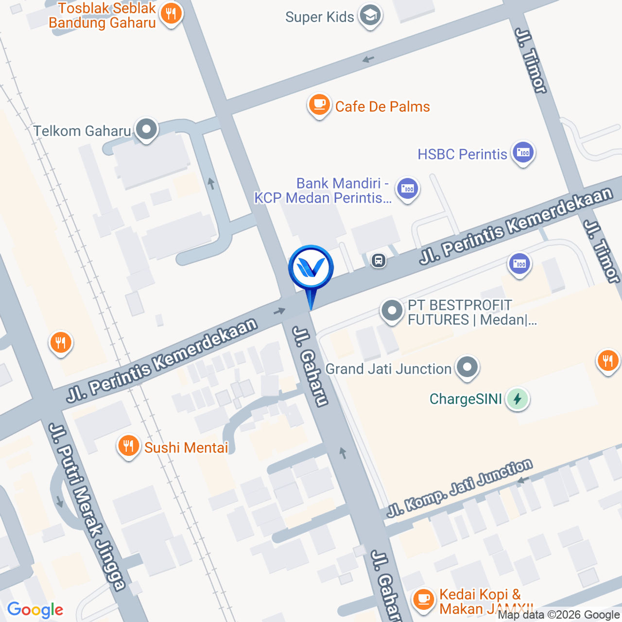 Peta Lokasi Jl. Perintis Kemerdekaan (Sp. Gaharu Mall & Condo Grand Jati Junction), Medan