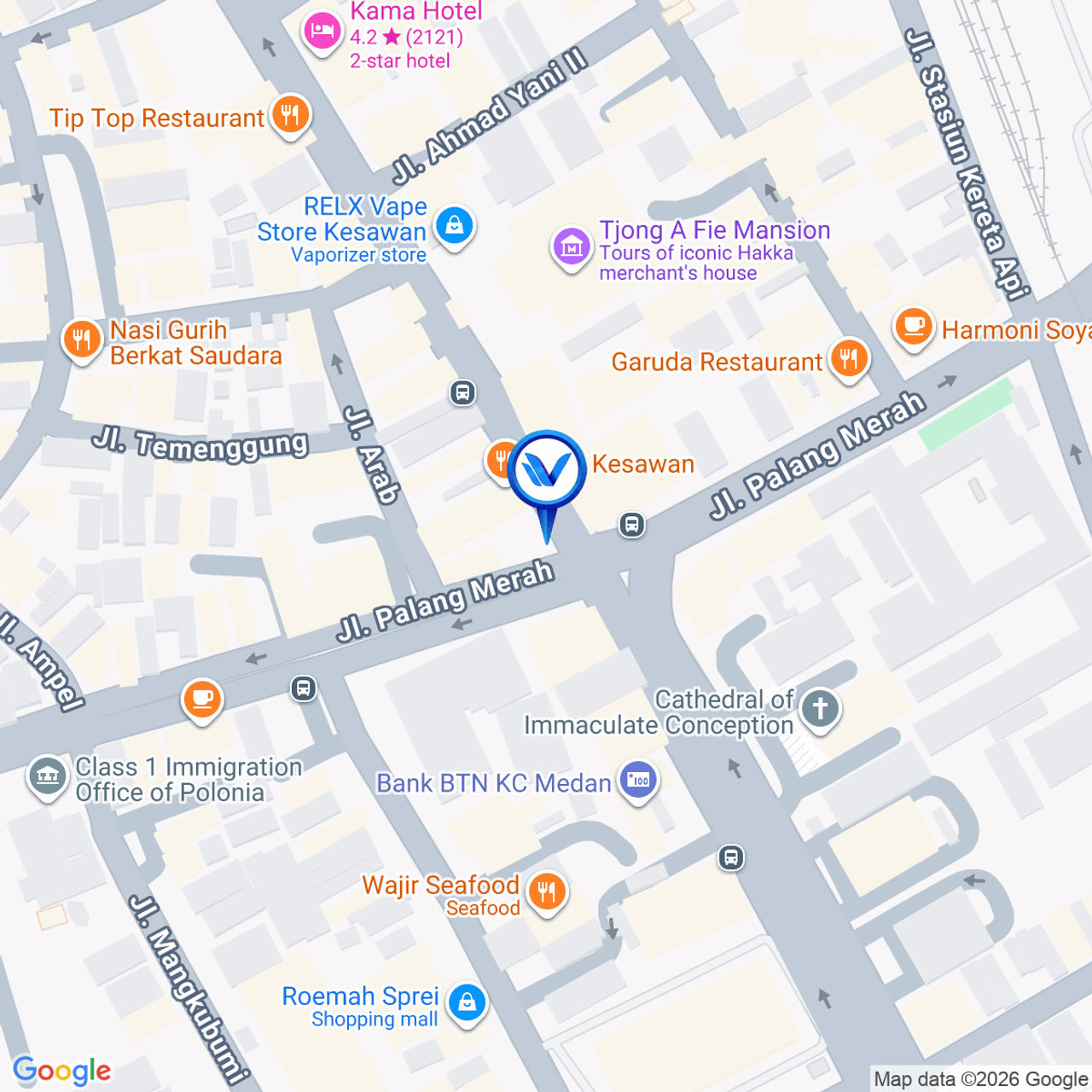 Peta Lokasi Jl. Pemuda Simp. Palang Merah (Sweethome), Medan