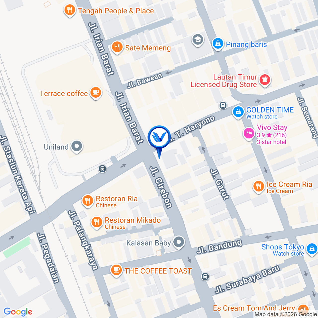 Peta Lokasi Jl. MT. Haryono (Simp. Jl. Cirebon), Medan
