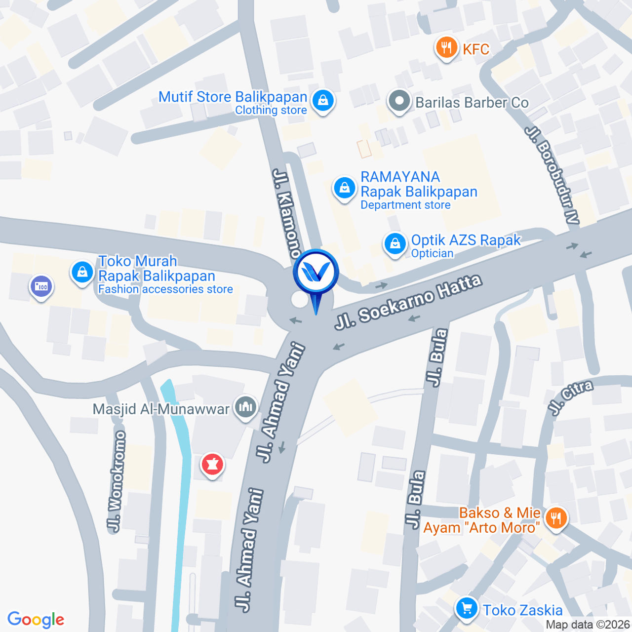 Peta Lokasi Jl. Ahmad Yani, Balikpapan