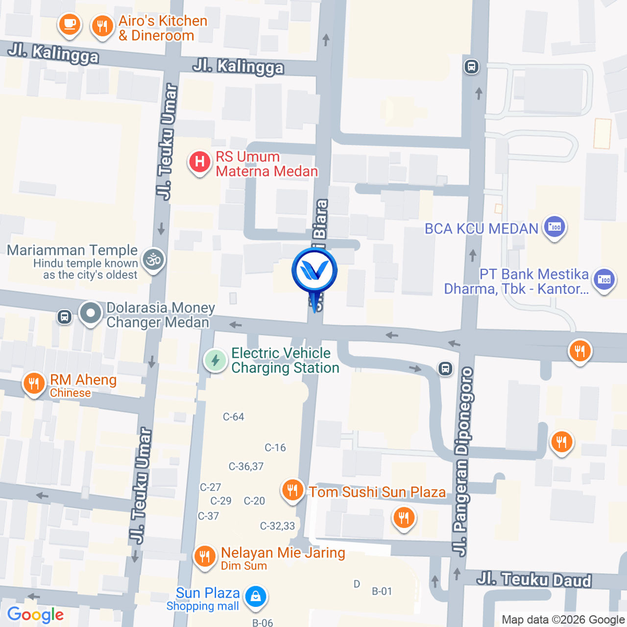 Peta Lokasi JL. KH. ZAINUL ARIFIN (SEBERANG SUN PLAZA), MEDAN