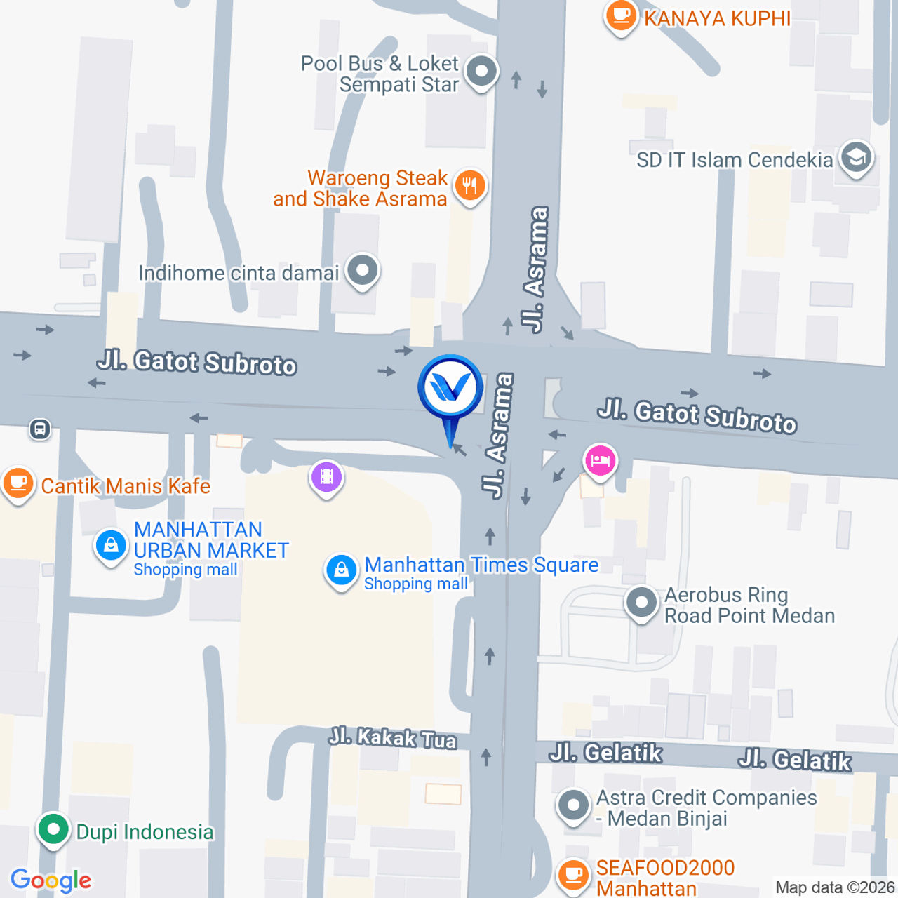Peta Lokasi JL. JEND. GATOT SUBROTO - MANHATTAN TIMES SQUARE, MEDAN