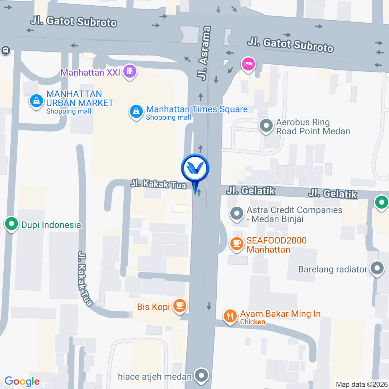 Peta Lokasi JL. RINGROAD (SEBELAH MANHATTAN TIMES SQUARE), MEDAN