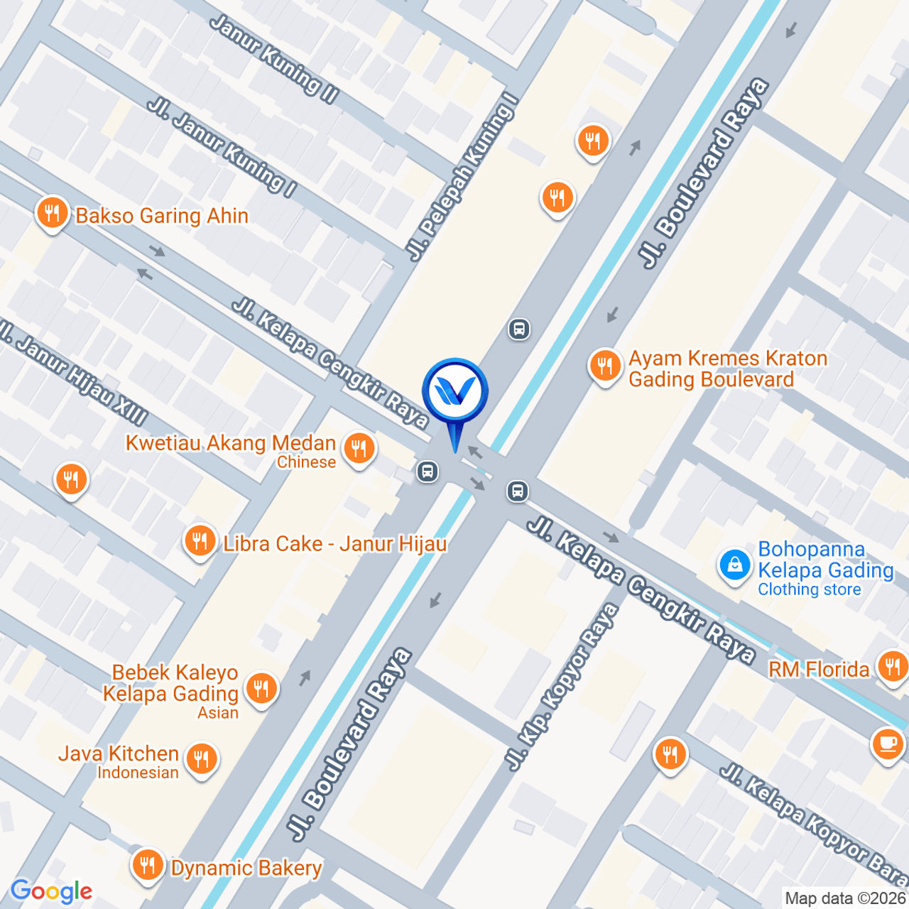 Peta Lokasi PERSIMPANGAN KELAPA CENGKIR - BOULEVARD RAYA (DEPAN POS RW), JAKARTA UTARA