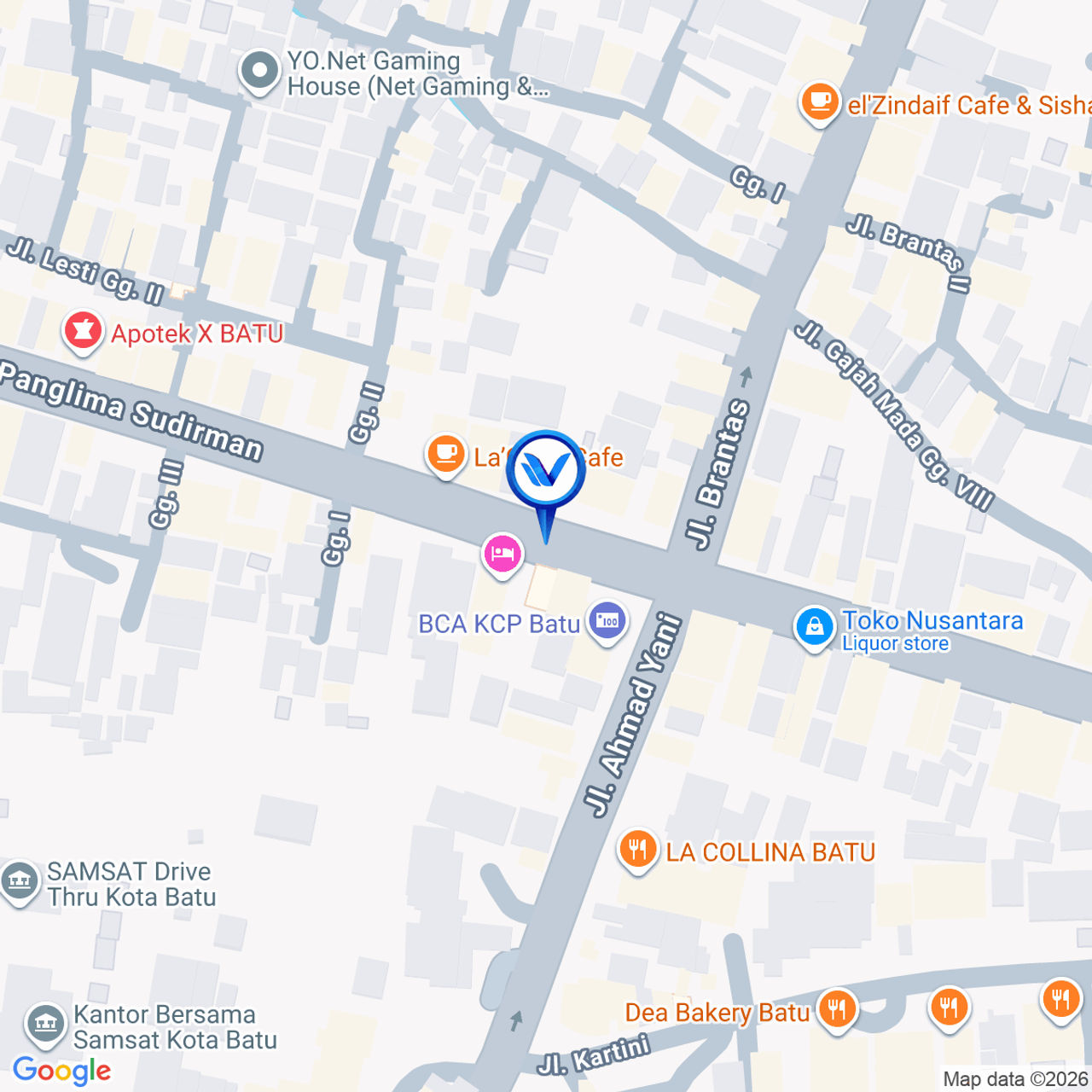 Peta Lokasi Jl. Panglima Sudirman, Ngaglik, Kota Batu, Malang