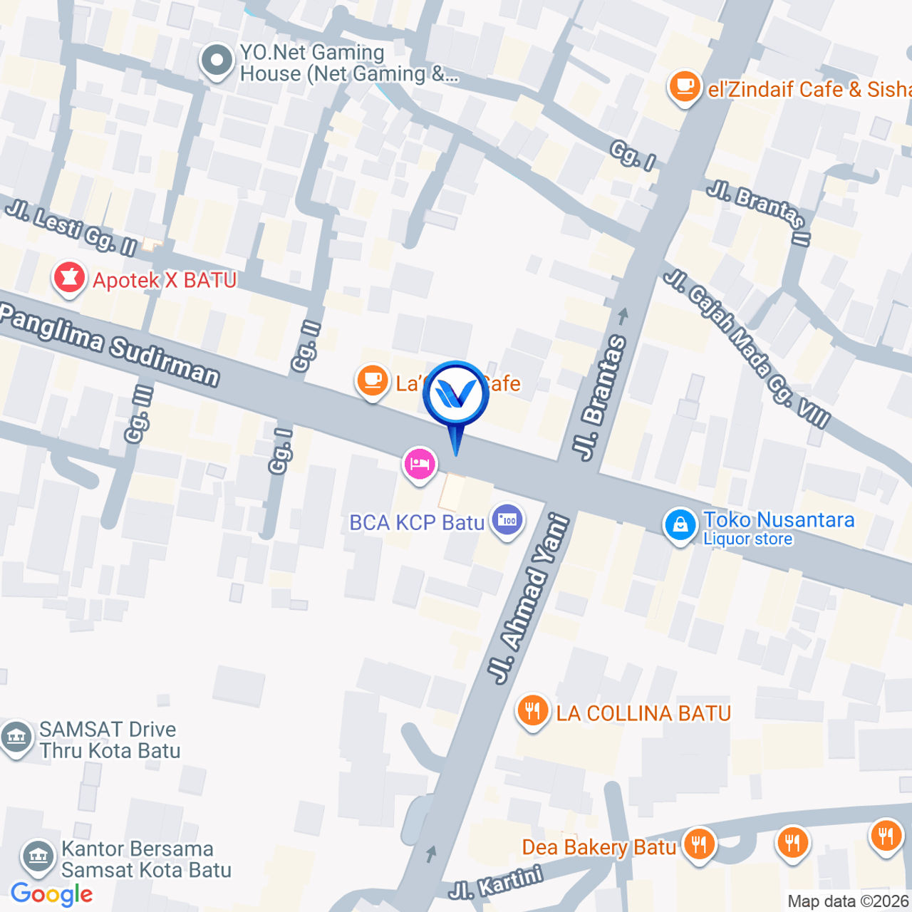 Peta Lokasi Jl. Panglima Sudirman, Ngaglik, Kota Batu, Malang