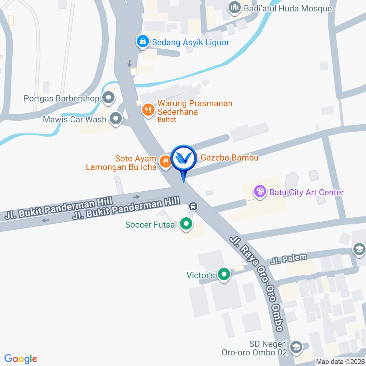 Peta Lokasi Jl. Oro-Oro Ombo (Golden Tulip Batu), Malang
