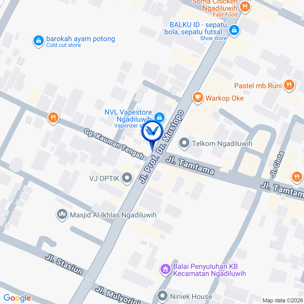 Peta Lokasi JL. RAYA NGADILUWIH (PERTIGAAN PASAR NGADILUWIH) KAB. KEDIRI