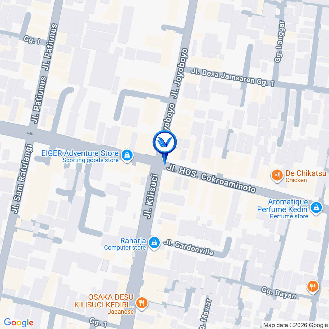 Peta Lokasi JL. HOS COKROAMINOTO (PEREMPATAN JL. KILISUCI) KOTA KEDIRI