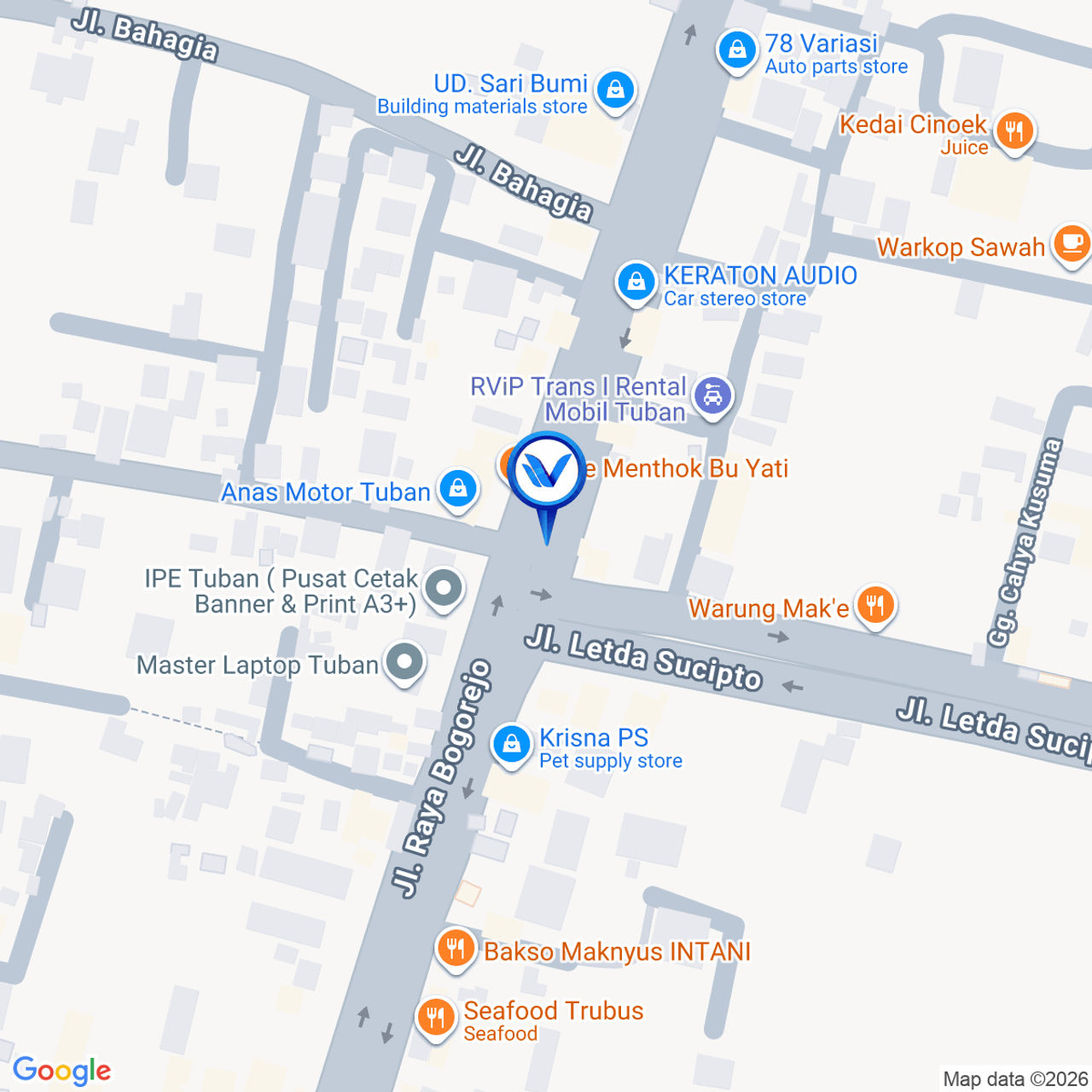 Peta Lokasi JL. SOEKARNO HATTA (PERTIGAAN LETDA SUCIPTO) KAB. TUBAN