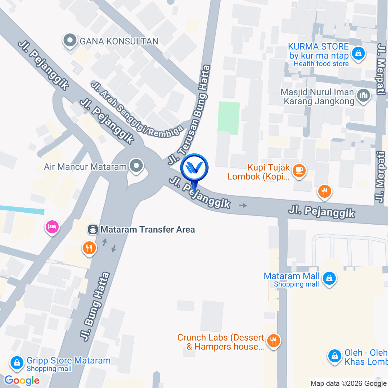 Peta Lokasi Jl. Pejanggik, Cakranegara Barat, Kota Mataram