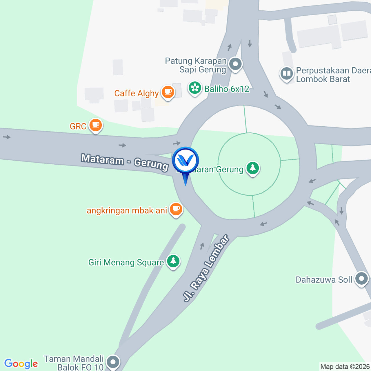 Peta Lokasi Jl. Bypass Bandara Int. Lombok (Bundaran Gerung), Lombok Barat