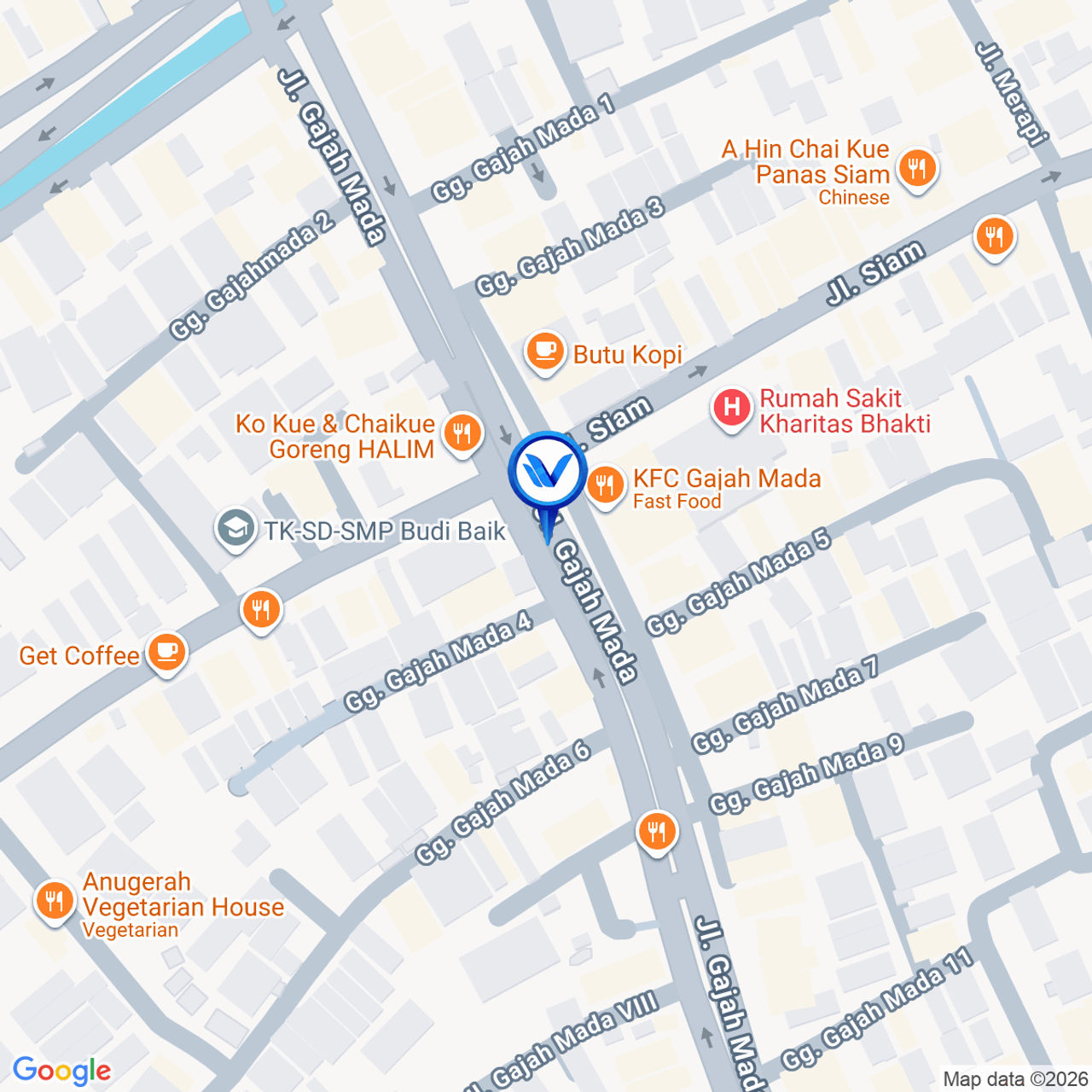 Peta Lokasi Median Jl. Gajah Mada Depan KFC, Kalimantan Barat - Pontianak