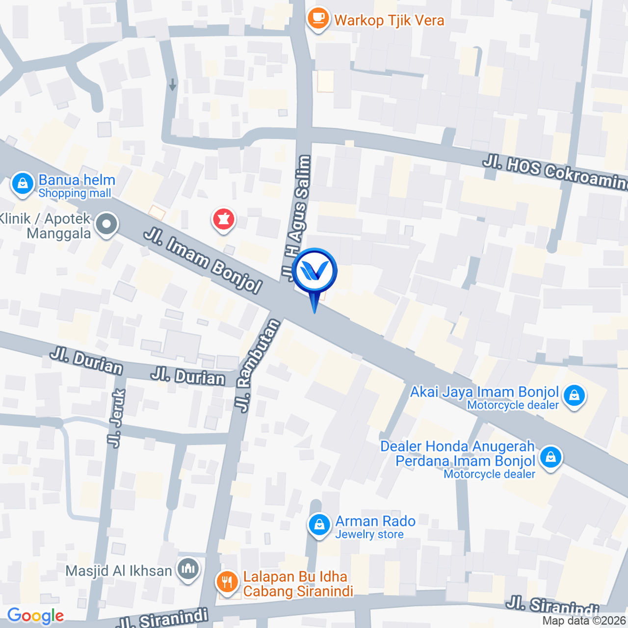 Peta Lokasi Jl. Imam Bonjol, Siranindi, Kota Palu