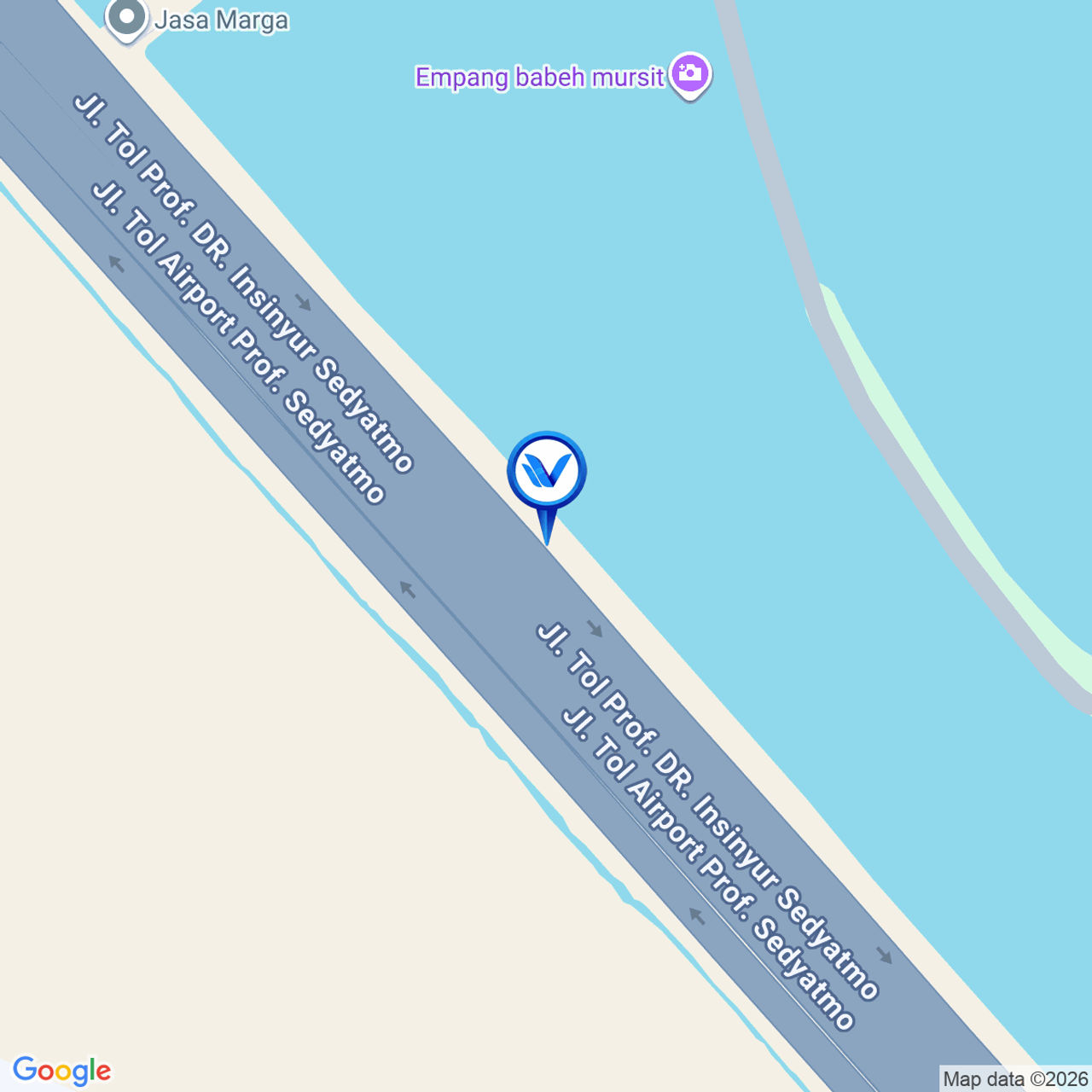 Peta Lokasi Jl. Tol Sediyatmo Km 26+600, Jakarta Utara