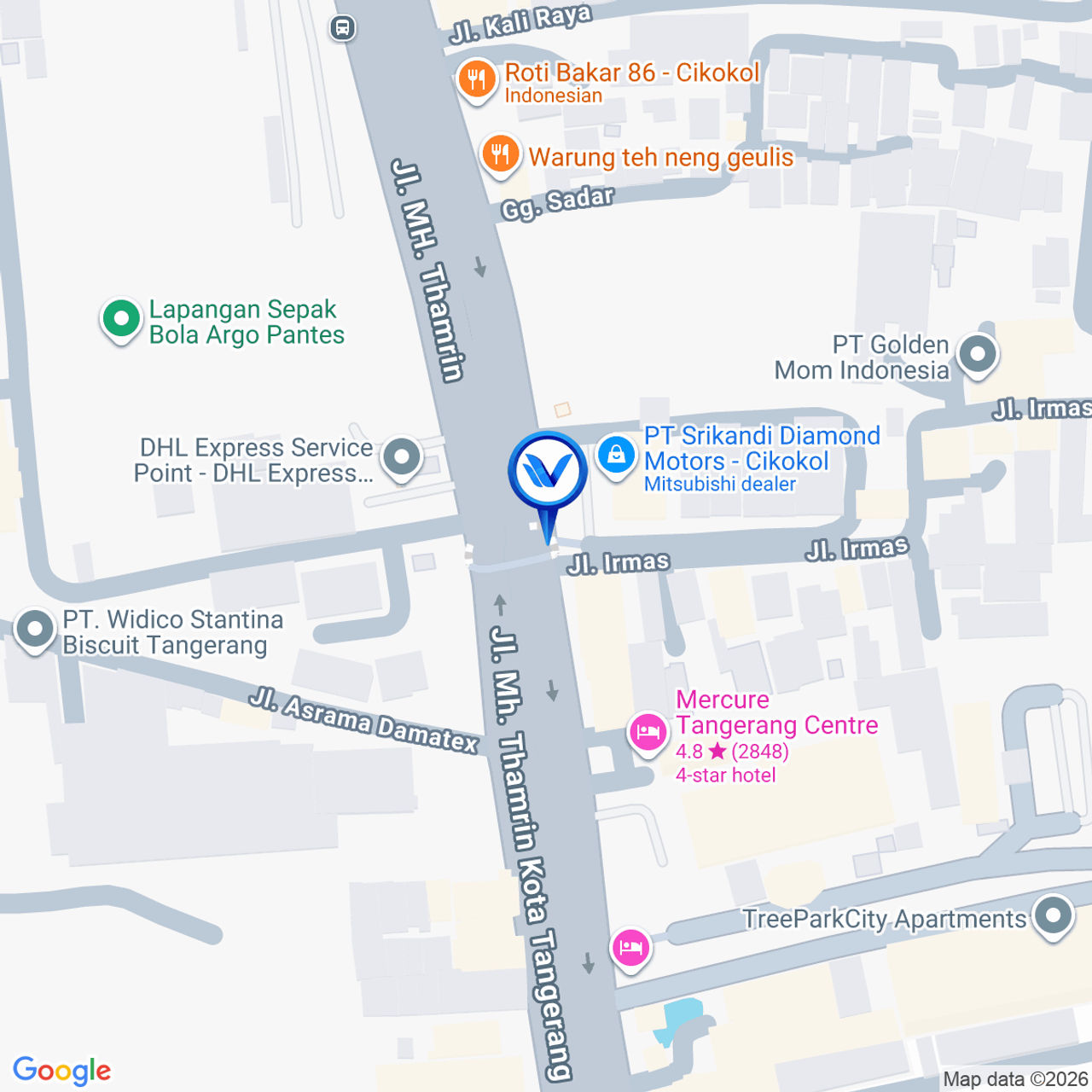 Peta Lokasi JPO JL. MH Thamrin, Tangerang