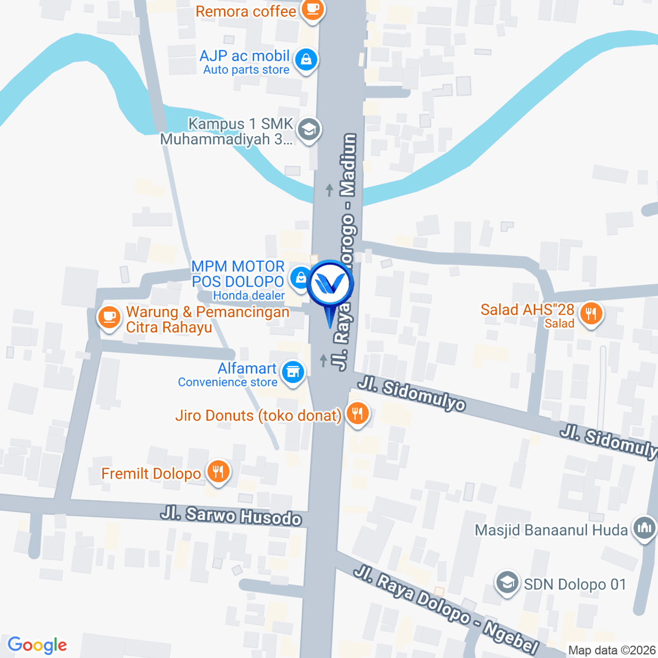 Peta Lokasi Jl. Raya Soekarno-Hatta, Dolopo, Kec.Dolopo Kab.Madiun (Depan Toko Buah Dolopo)
