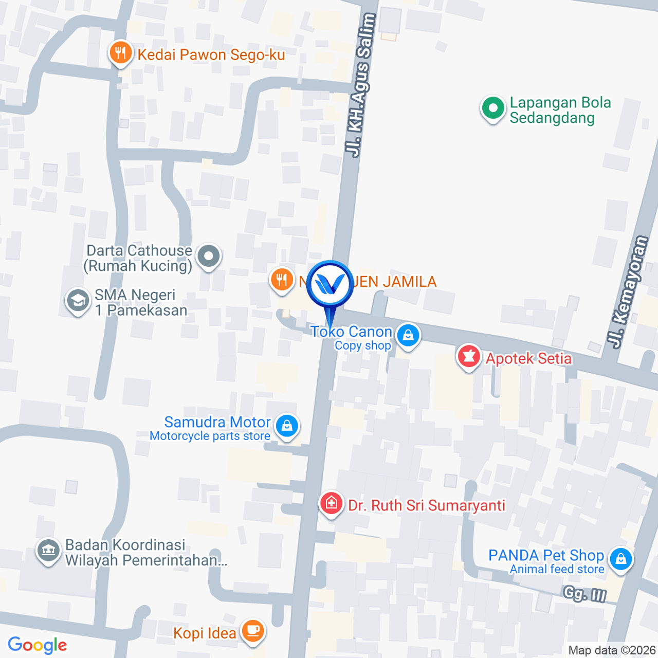 Peta Lokasi JL. KH Agus Salim (Goyang Lidah), Kab Pamekasan