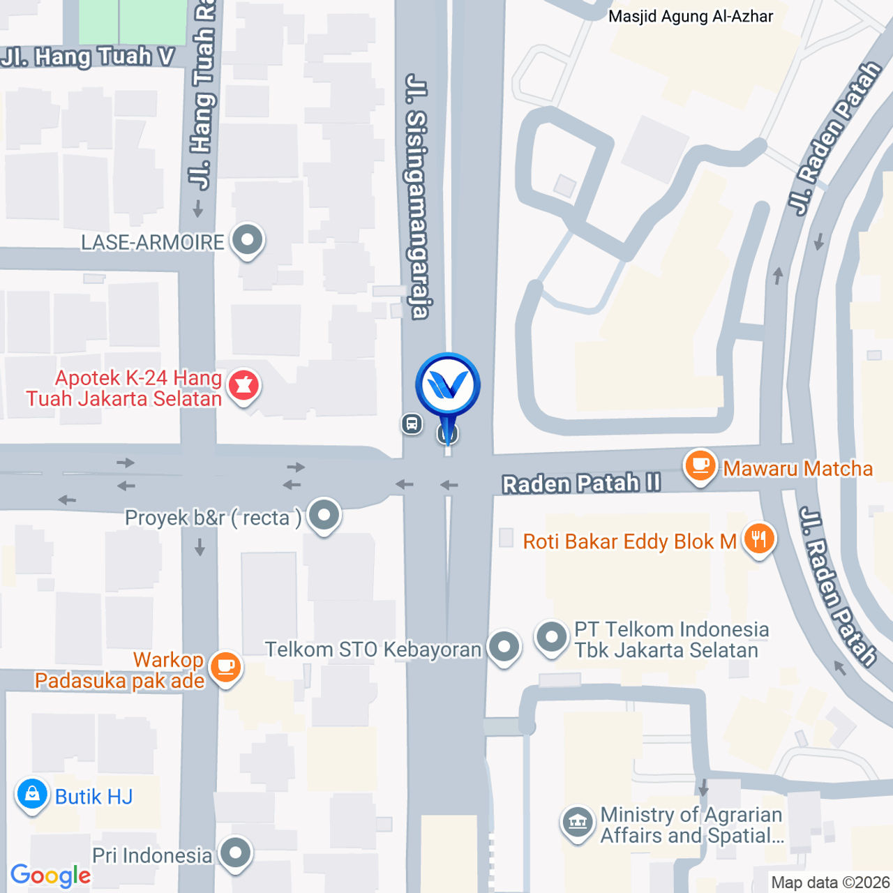 Peta Lokasi LED ASEAN STATION – SET 1 Jl. Sisigamangaraja, Kebayoran Bar
