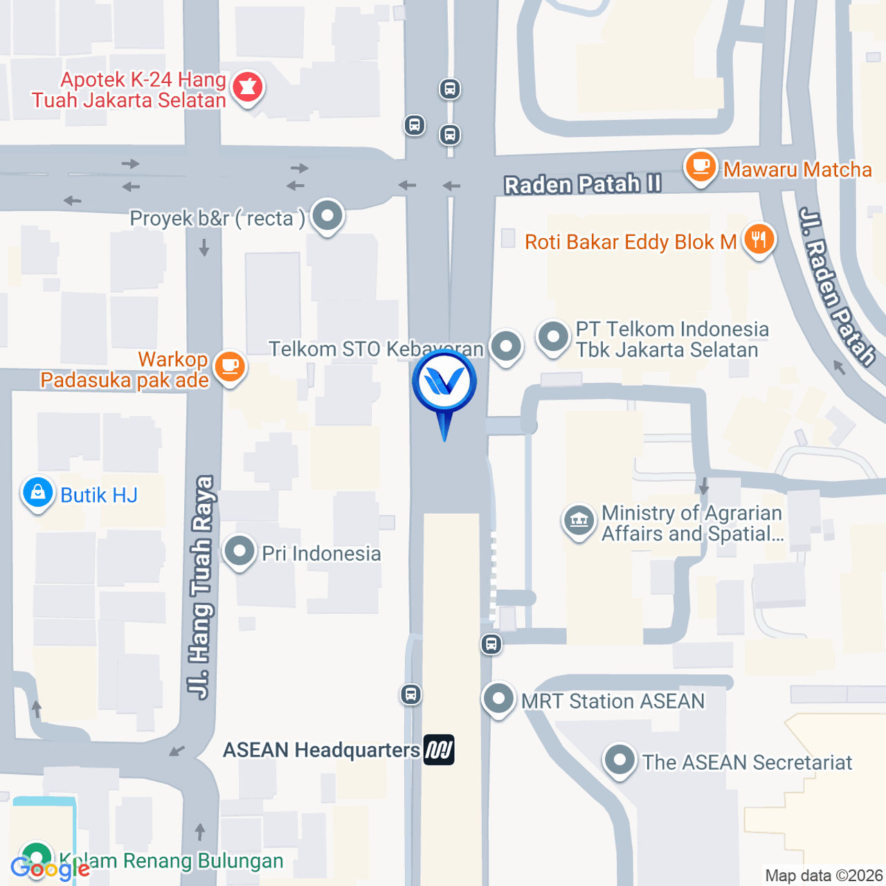 Peta Lokasi STATIC ASEAN STATION – JL. Sisingamangaraja (Understation ASEAN)