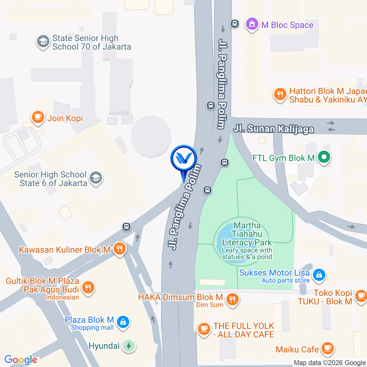 Peta Lokasi STATIC BLOK M STATION – SET 2 (STAND ALONE) Jl. Panglima Polim, Kebayoran Baru