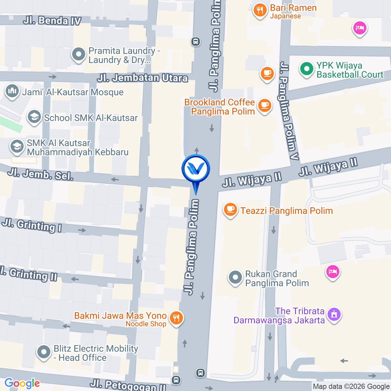 Peta Lokasi STATIC BLOK A STATION – SET 2 JL. Panglima Polim, Kebayoran Baru