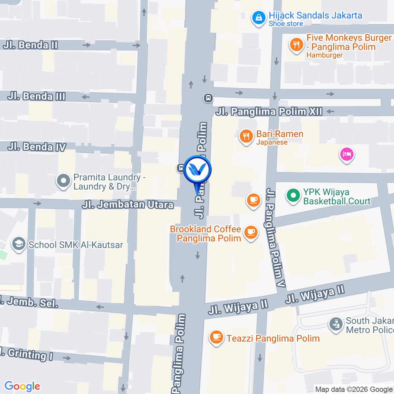 Peta Lokasi STATIC BLOK A STATION – SET 3 Jl. Panglima Polim, Kebayoran Baru
