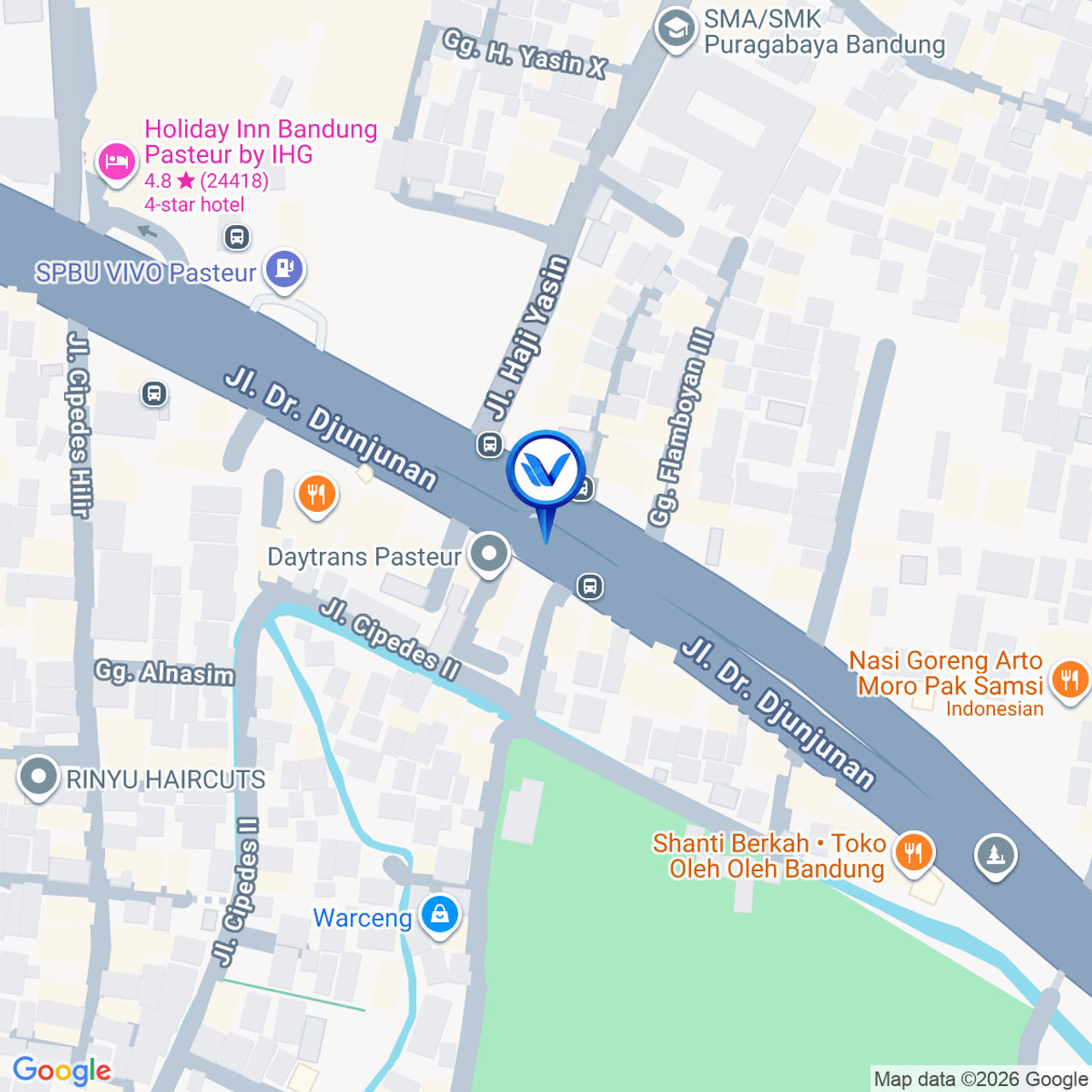 Peta Lokasi JPO JL. DR. DJUNJUNAN - BANDUNG