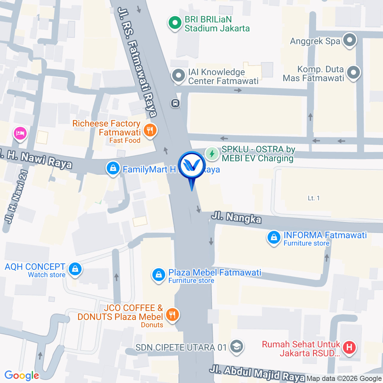 Peta Lokasi STATIC H NAWI STATION–SET 1 JL. RS Fatmawati Raya, Cipete