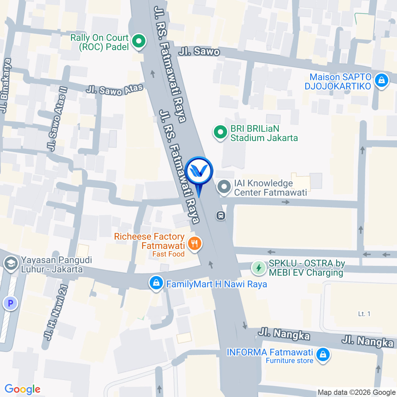 Peta Lokasi STATIC H NAWI STATION – SET 4 JL. RS Fatmawati Raya, Cipete