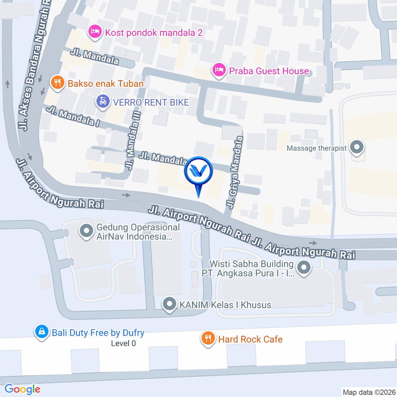 Peta Lokasi Jl. Bandara NR (Karta) | BALI