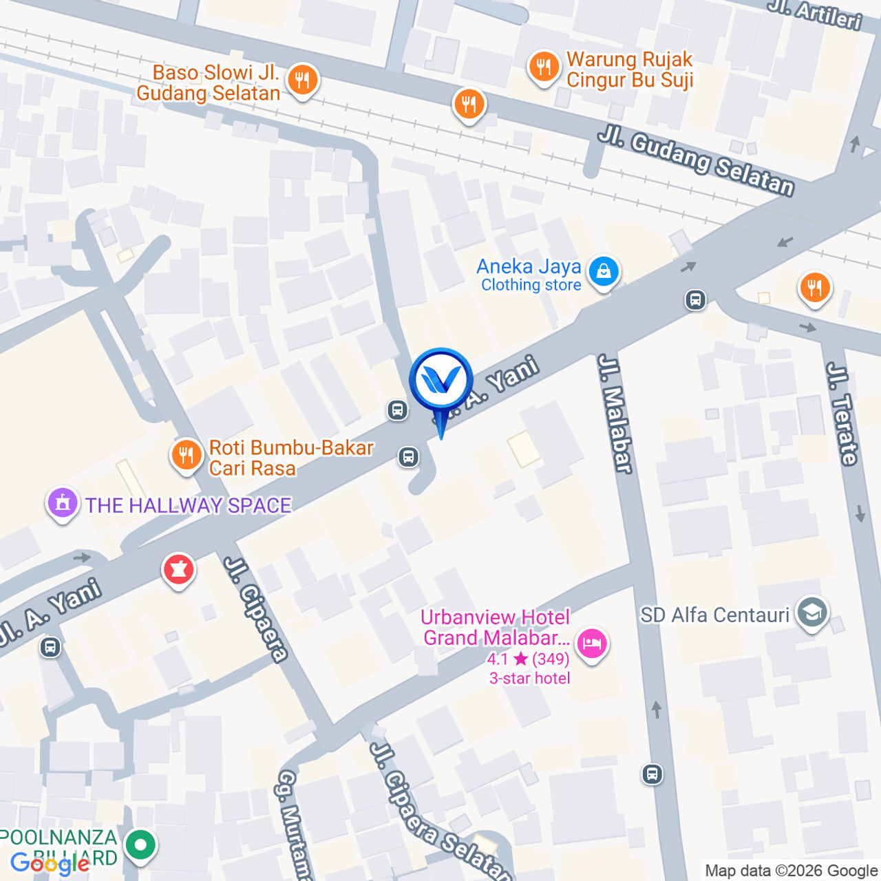 Peta Lokasi Jl. Ahmad Yani Kosambi, Bandung