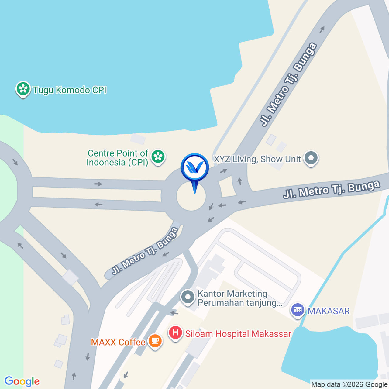 Peta Lokasi TRIANGLE CPI MAKASSAR Jl. Metro Tj Bunga, Makassar