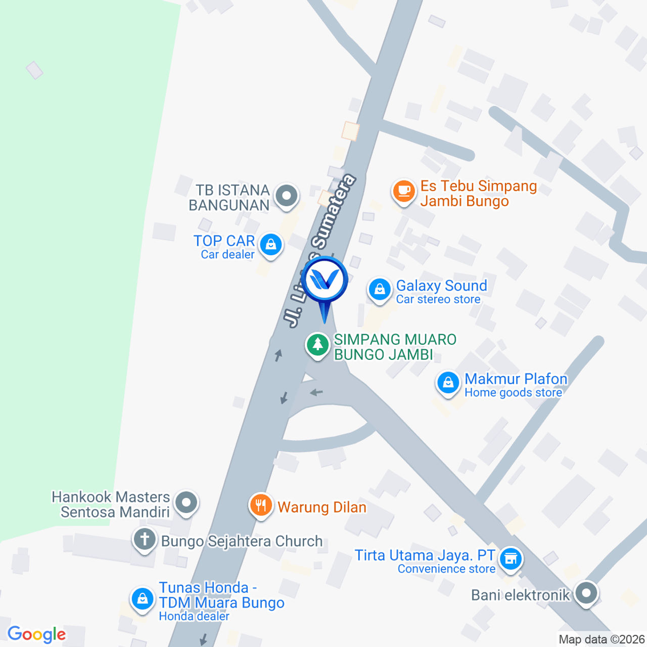 Peta Lokasi JI. Pattimura ( Simpang Jambi ) Muara Bungo, Jambi