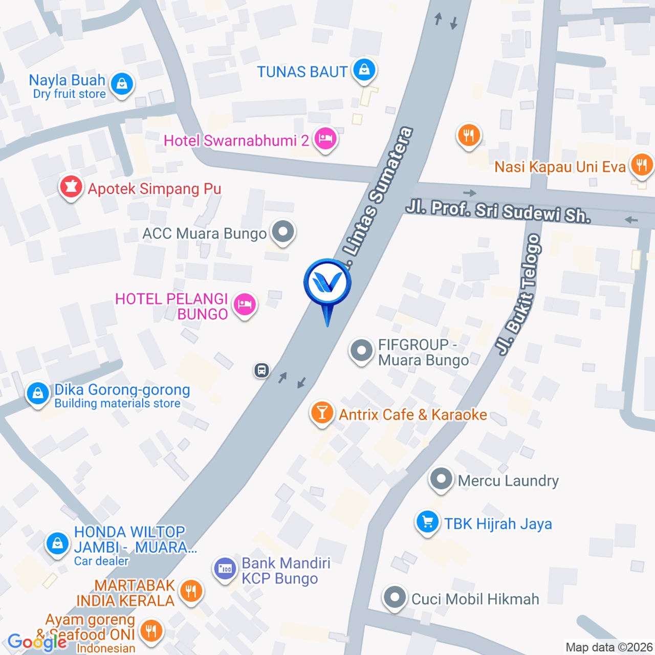 Peta Lokasi JL. LINTAS SUMATERA SIMPANG PU, MUARA BUNGO